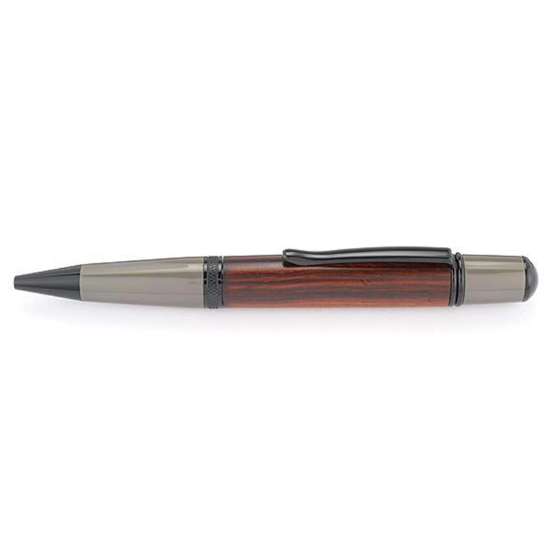 Wall Street II Ballpoint Pen Kit - Finish:Satin Black & Black Chrome